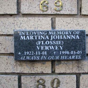 VERWEY Martina Johanna 1922-1998