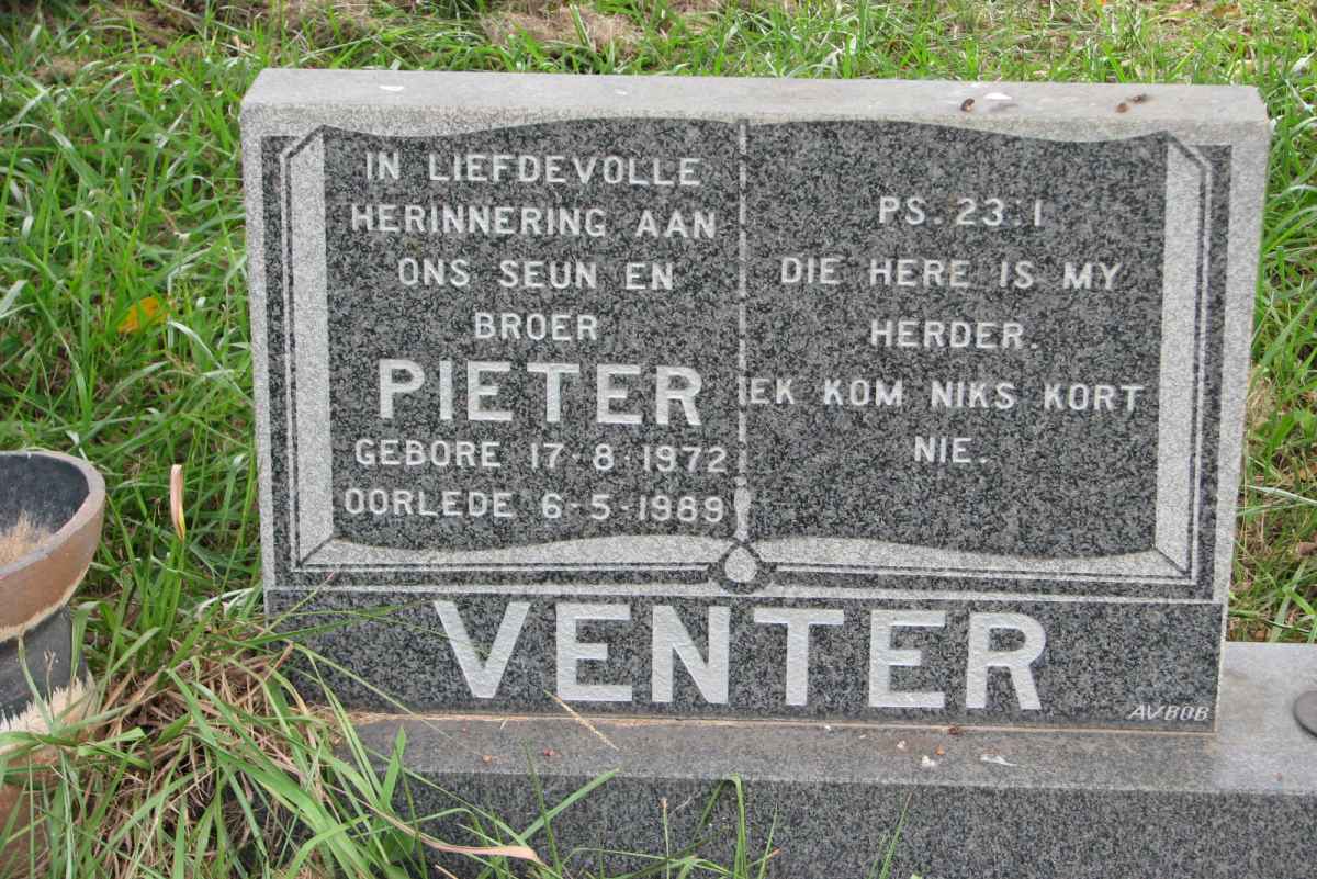 VENTER Pieter 1972-1989