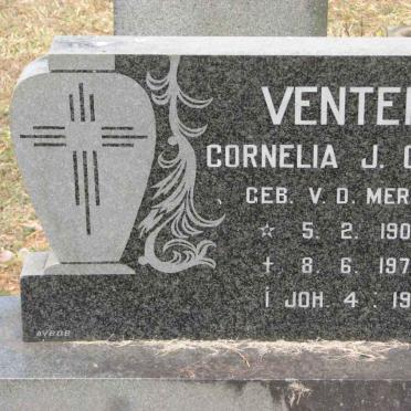 VENTER Cornelia J.C.M. nee V.D. MERWE 1903-1977