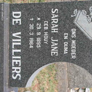 VILLIERS Sarah Jane, de nee HOUY 1895-1964