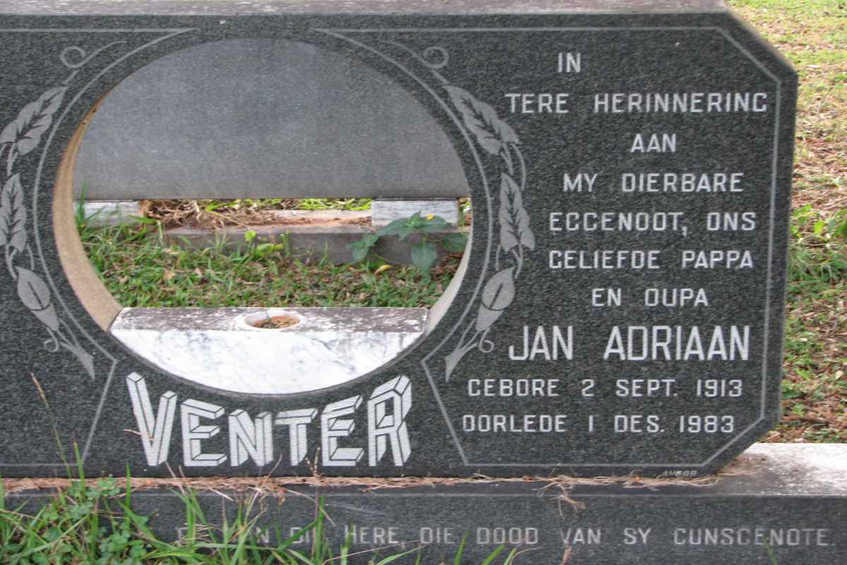 VENTER Jan Adriaan 1913-1983