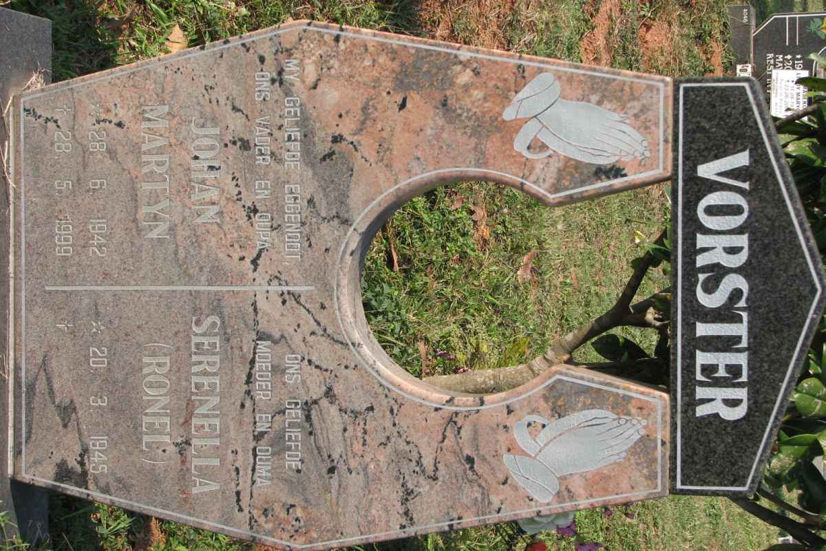 VORSTER Johan Martyn 1942-1999 &amp; Serenella 1945-