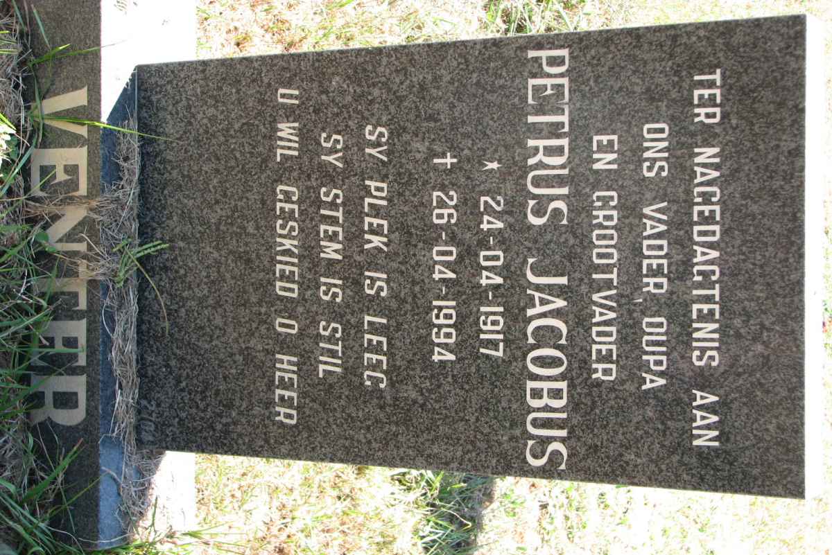 VENTER Petrus Jacobus 1917-1994