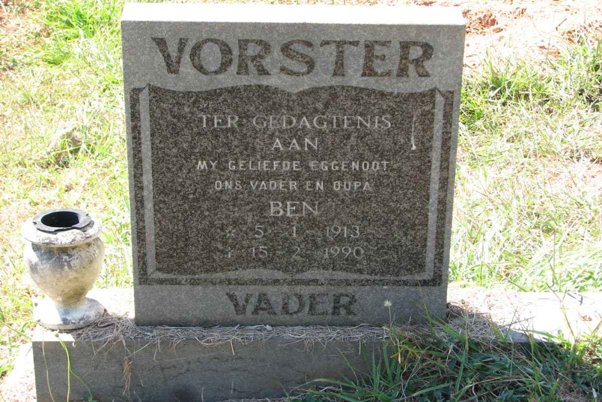 VORSTER Ben 1913-1990