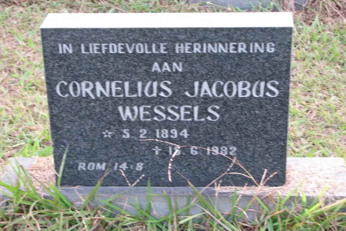 WESSELS Cornelius Jacobus 1894-1982