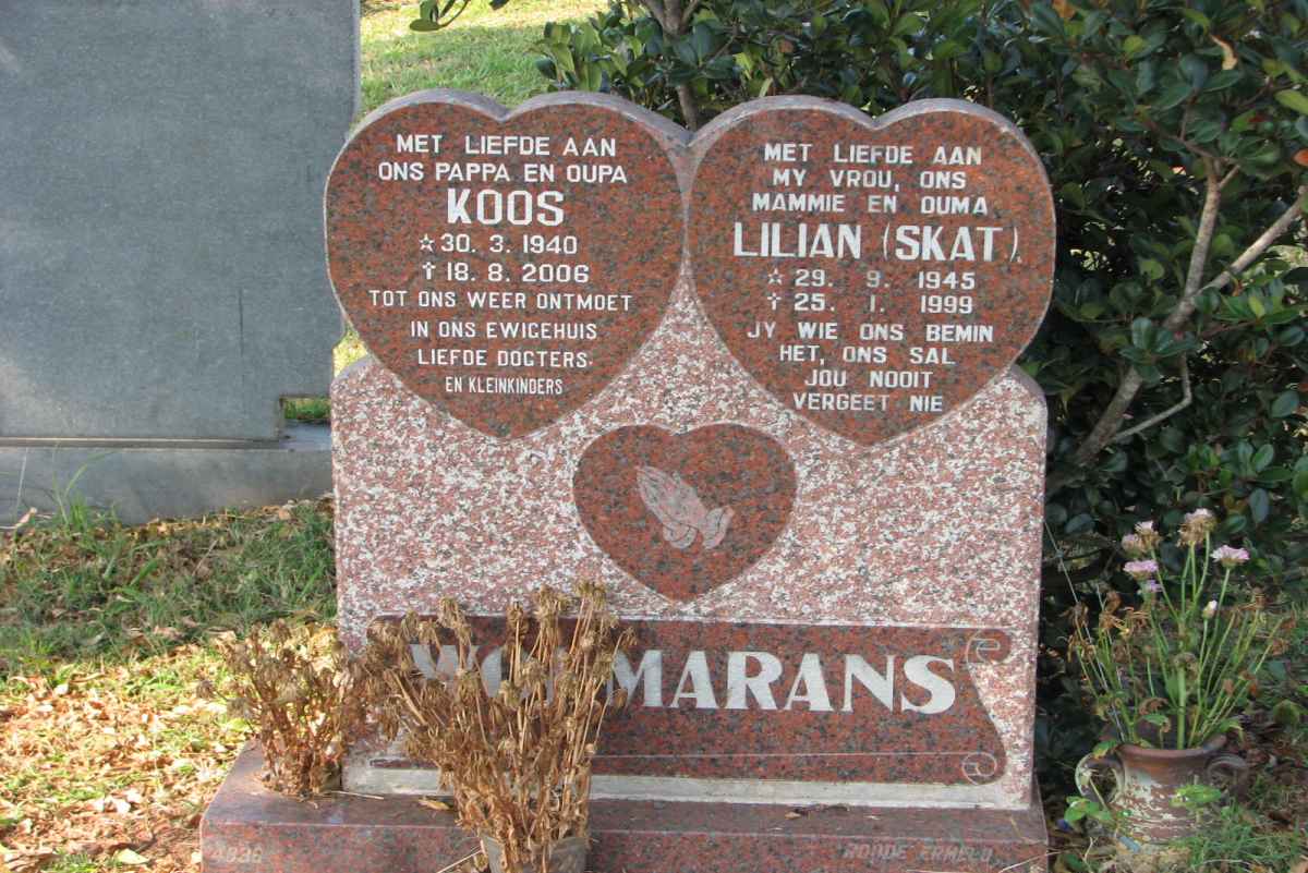WOLMARANS Koos 1940-2006 &amp; Lilian 1945-1999
