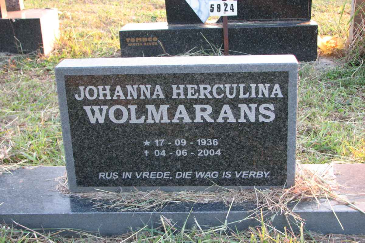 WOLMARANS Johanna Herculina 1936-2004