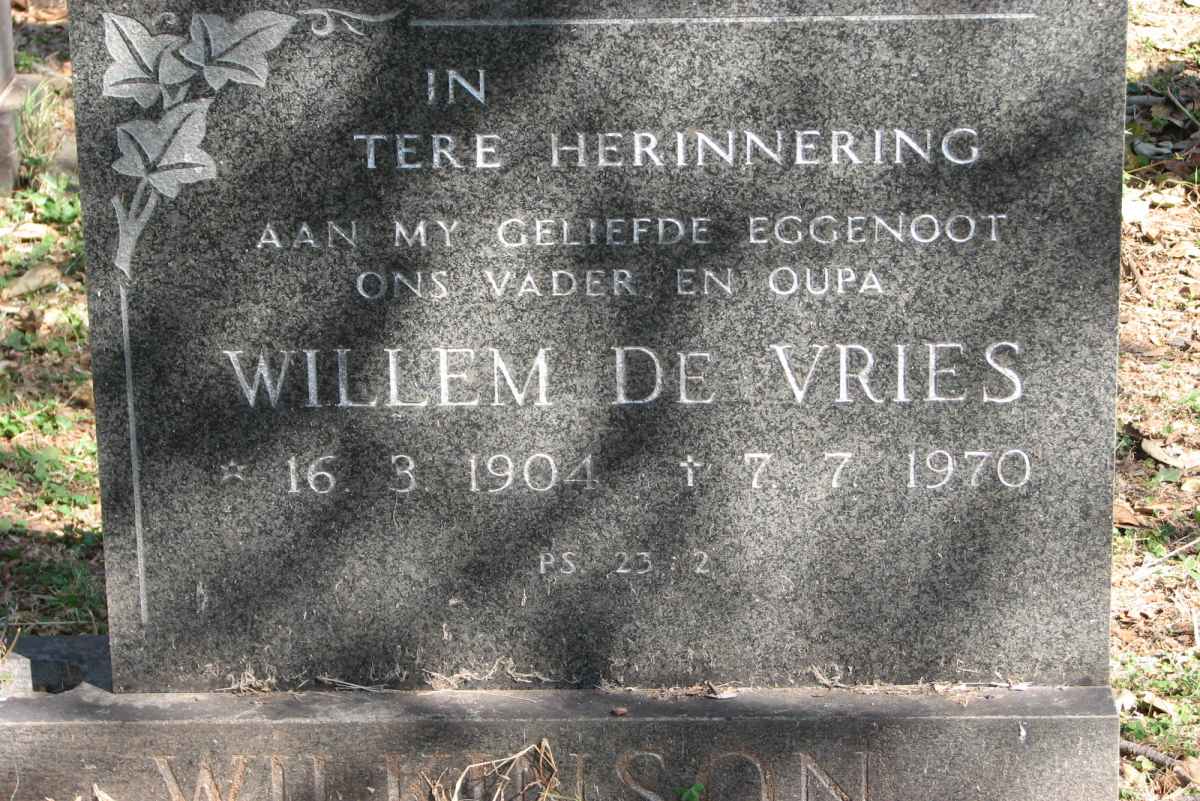 WILKENSON Willem de Vries 1904-1970