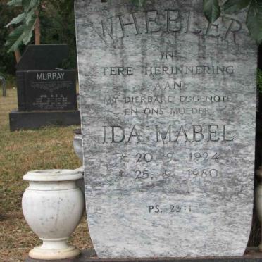 WHEELER Ida Mabel 1924-1980