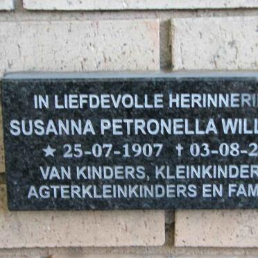 WILLIAMS Susanna Petronella 1907-2003