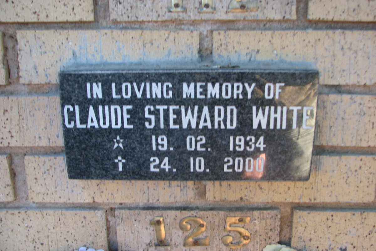 WHITE Claude Steward 1934-2000