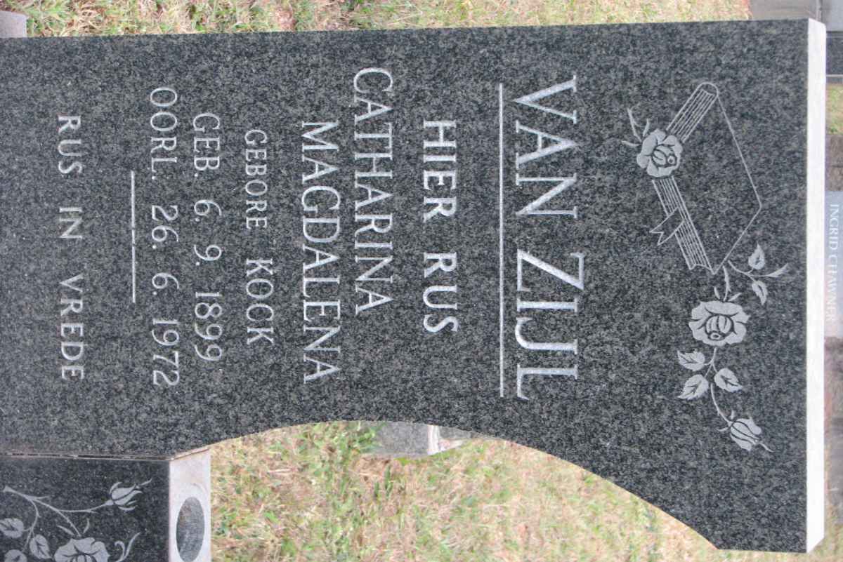 ZIJL Catharina Magdalena, van nee KOCK 1899-1972