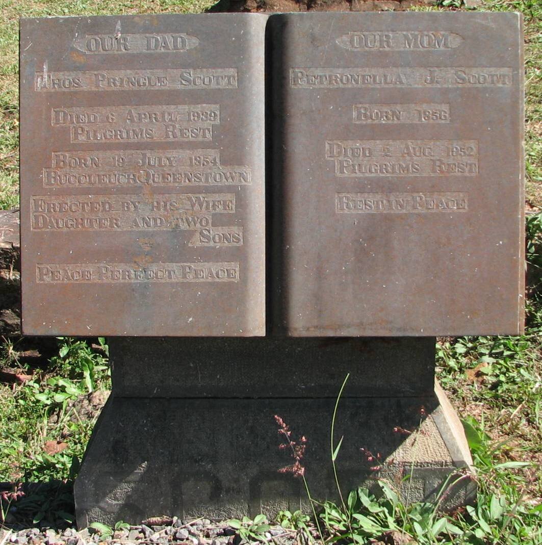 SCOTT Thos. Pringle 1854-1939 &amp; Petronella J. 1856-1952