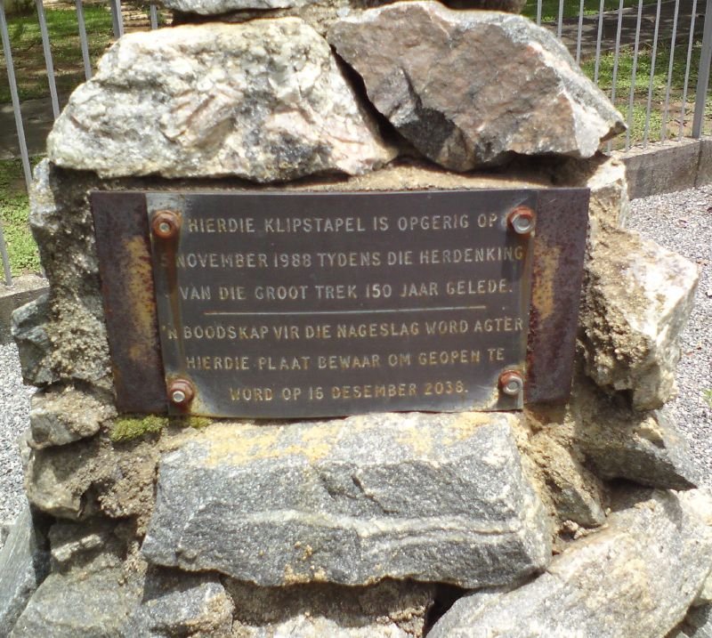 4. Klipstapel ter herdenking van Groot Trek