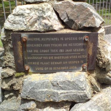 4. Klipstapel ter herdenking van Groot Trek
