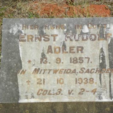 ADLER Ernst Rudolf 1857-1938