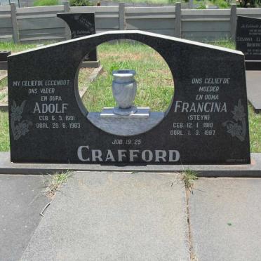 CRAFFORD Adolf 1901-1983 &amp; Francina STEYN 1910-1997