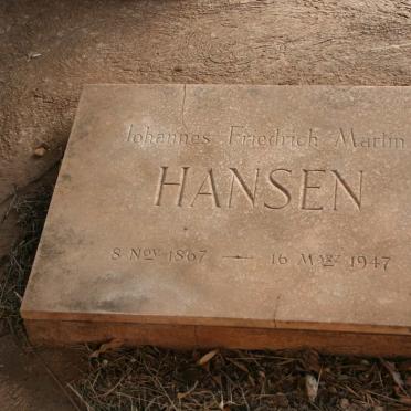 HANSEN Johannes Friedrich Martin 1867-1947