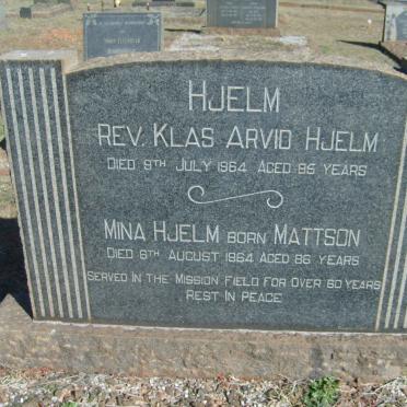 HJELM Klas Arvid -1964 &amp; Mina MATTSON -1964