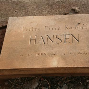 HANSEN Pauline Emma Karoline 1889-1960