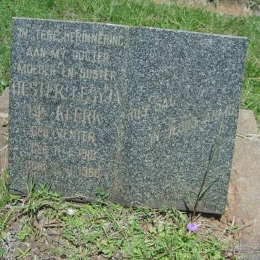 KLERK Hester Lesaya, de nee VENTER 1918-1960
