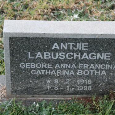 LABUSCHAGNE Anna Francina Catharina nee BOTHA 1916-1998
