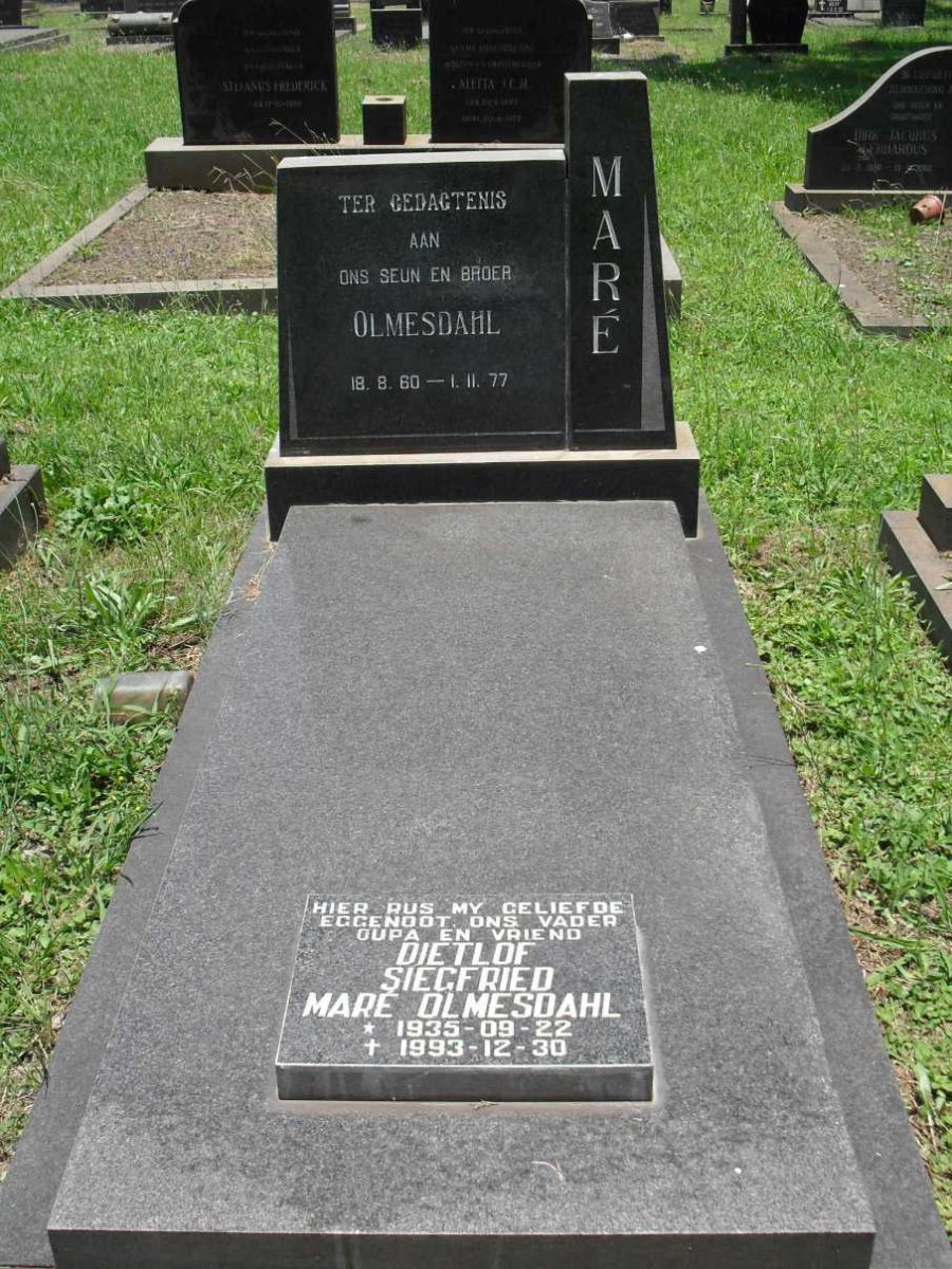 OLMESDAHL Dietlof Siegfried Mare 1935-1993 :: OLMESDAHL Mare 1960-1977