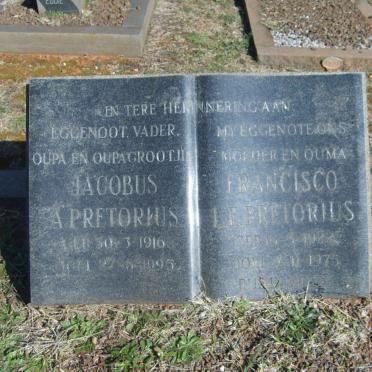 PRETORIUS Jacobus A. 1916-1995 &amp; Francisco L.E. 1922-1975