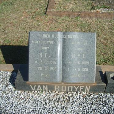 ROOYEN R.T.J., van 1907-1976 &amp; M.M.E. 1909-1991