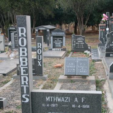 ROBBERTS A.F. 1917-1991 &amp; E.M. 1923-1992