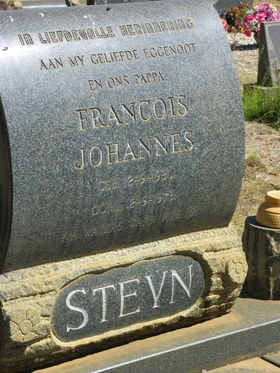 STEYN Francois Johannes 1930-1973