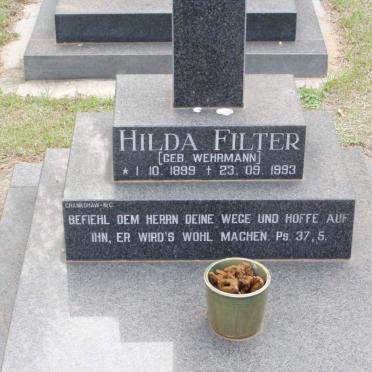 FILTER Hilda M.E. nee WEHRMANN 1899-1993