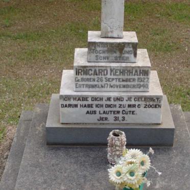 KEHRHAHN Irmgard E.A. 1927-1940