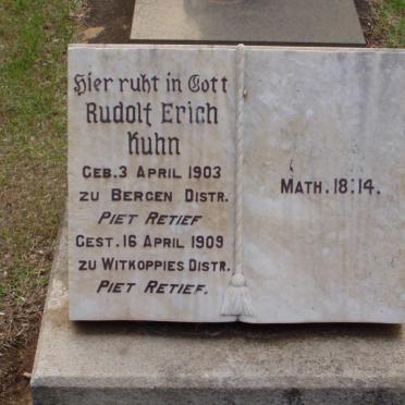 KUHN Rudolf Erich 1903-1909