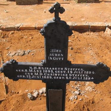 STEFFEN M.D. Christine 1889-1894 :: STEFFEN S.H. Elisabeth 1893-1894