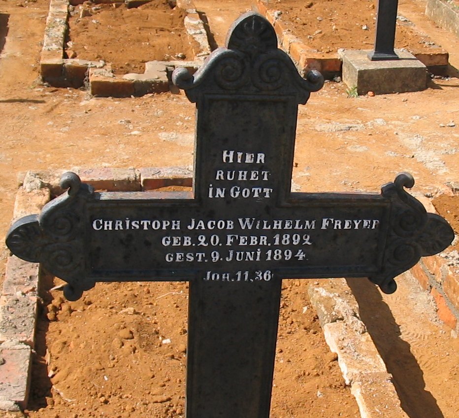 FREYER Christoph Jacob Wilhelm 1892-1894