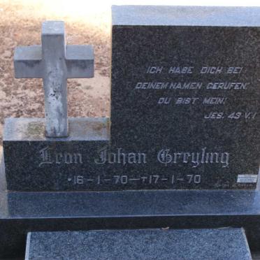 GREYLING Leon Johan 1970-1970