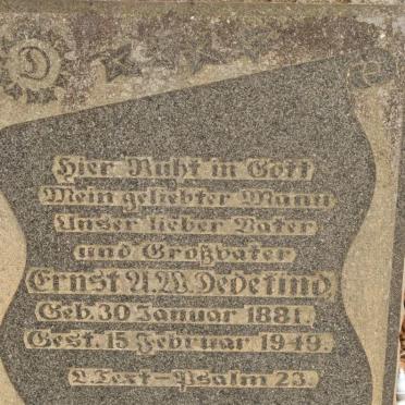 DEDEKIND Ernst U.W. 1881-1949