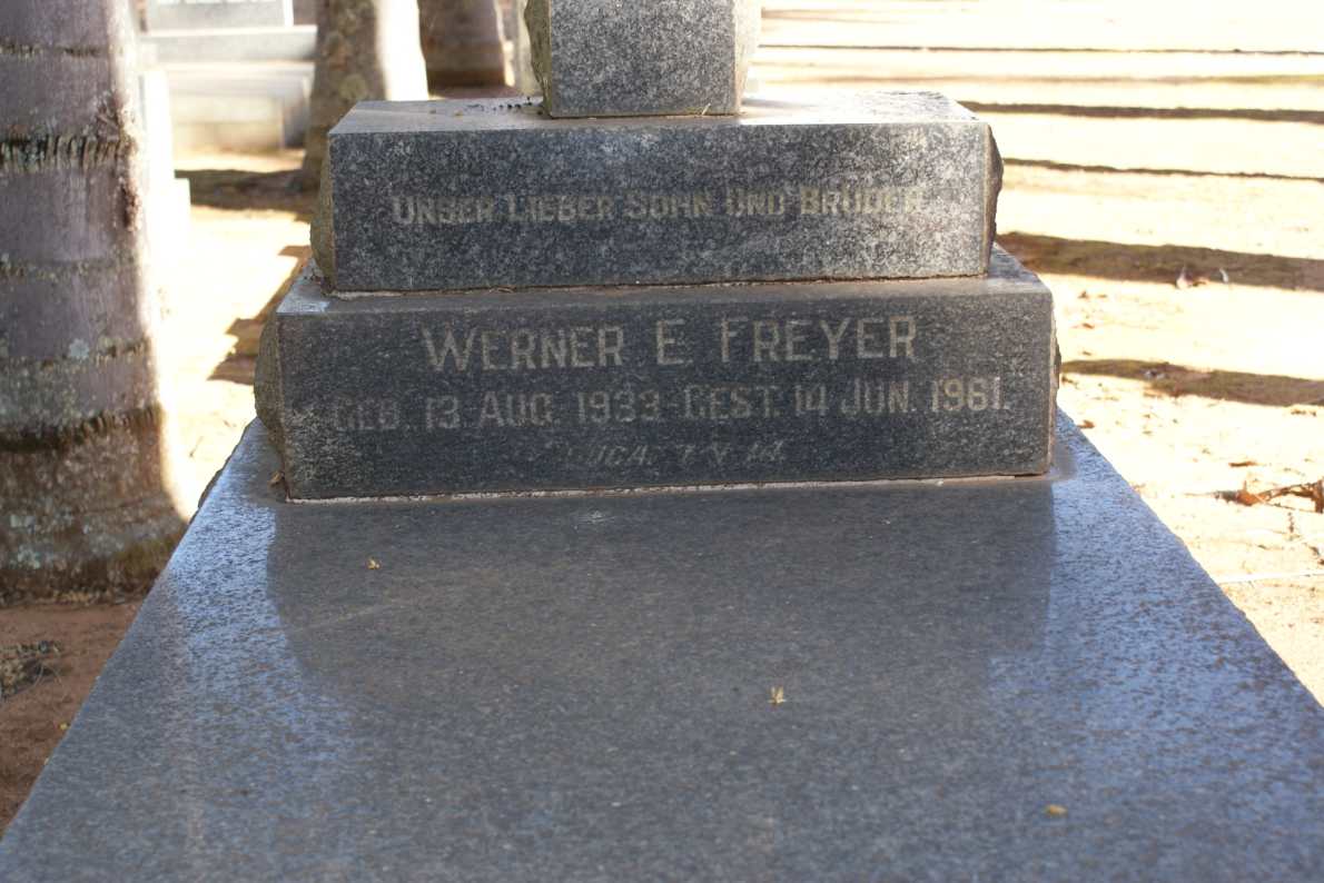 FREYER Werner E. 1933-1961