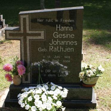 JOHANNES Hanna Gesine nee RATHJEN 1929-2004