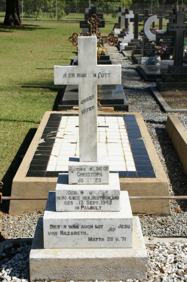 JOHANNES Heinrich Christoph 1852-1943