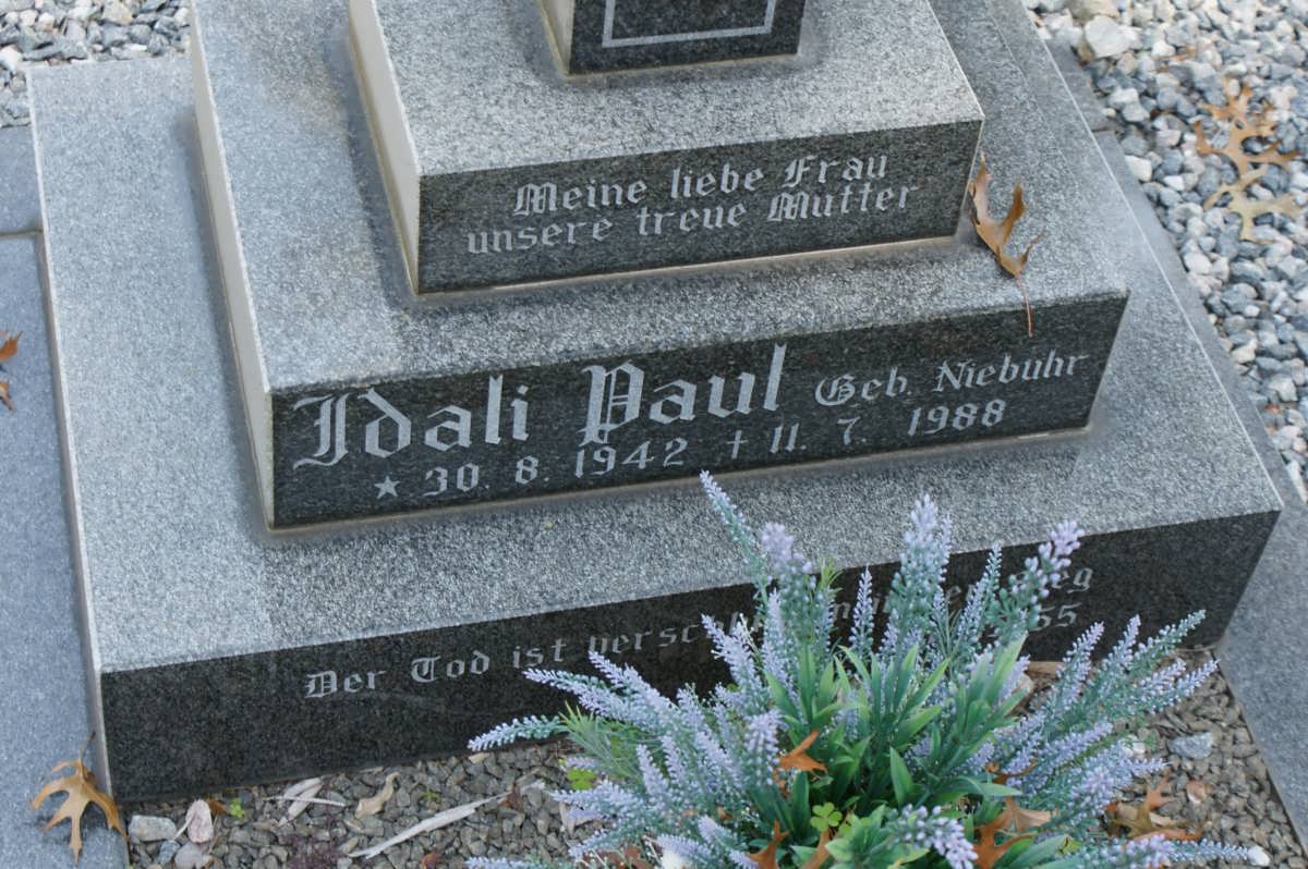 PAUL Idali nee NIEBUHR 1942-1988