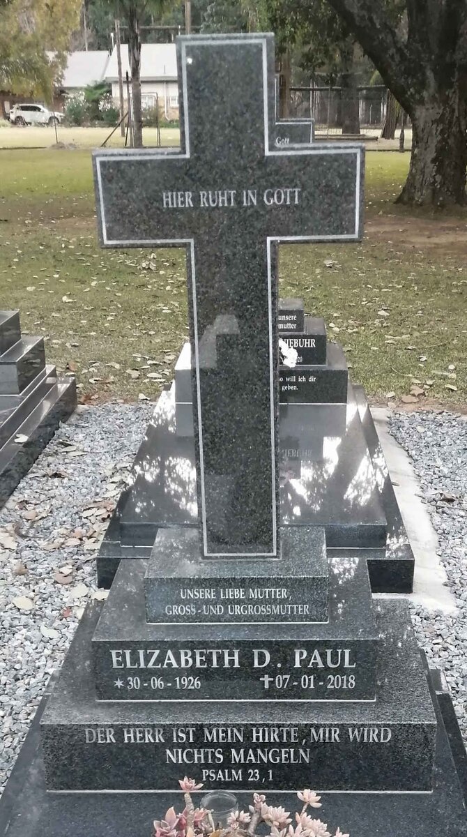 PAUL Elizabeth D. 1926-2018