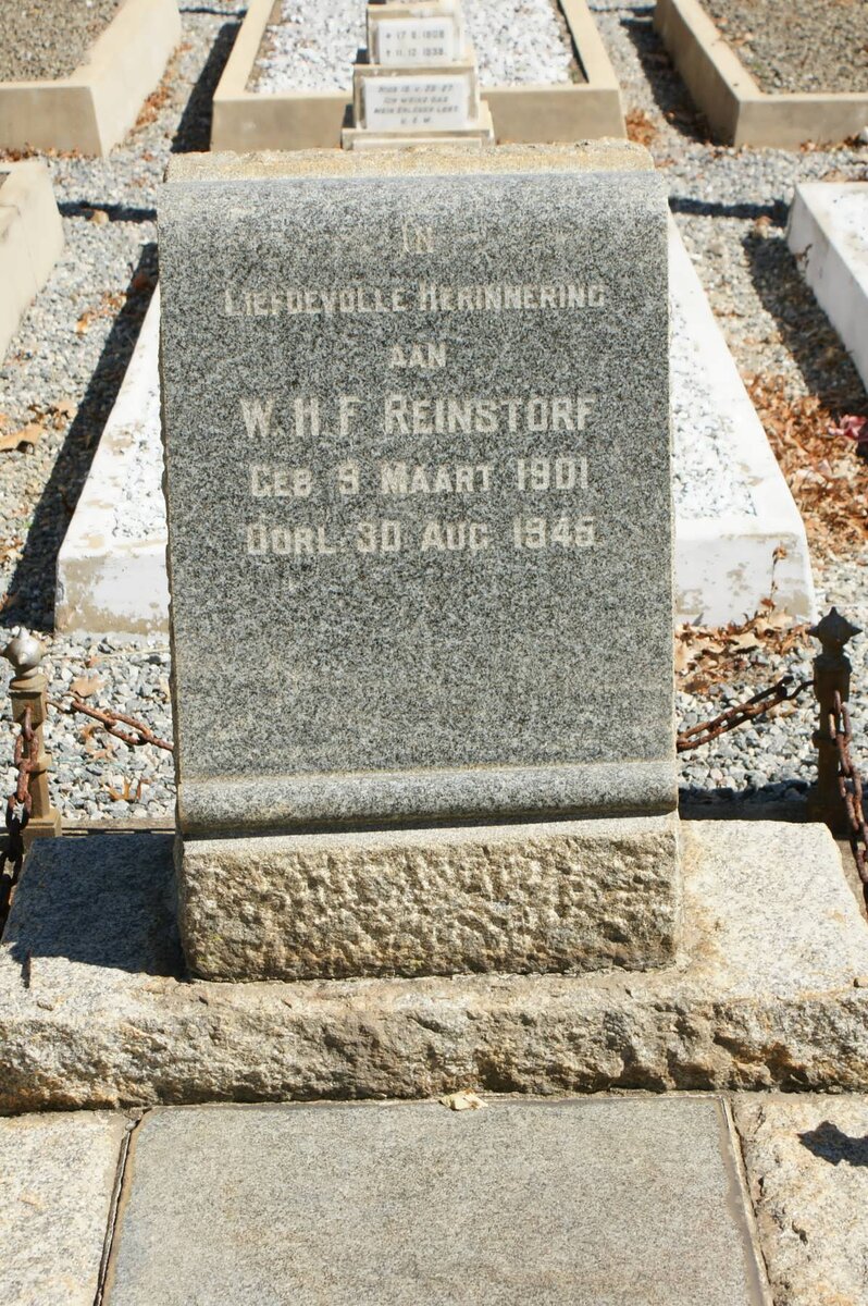 REINSTORF W.F.H. 1901-1945