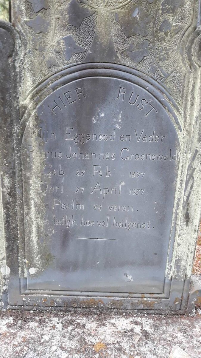GROENEWALD Petrus Johannes 1897-1937