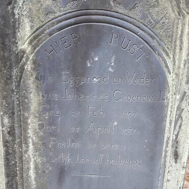 GROENEWALD Petrus Johannes 1897-1937