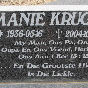 KRUGER Manie 1936-2004
