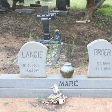 MARÉ Broer 1904-1985 &amp; Langie 1904-1997