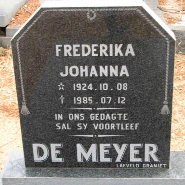 MEYER Frederika Johanna, de 1924-1985