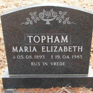 TOPHAM Maria Elizabeth 1893-1985
